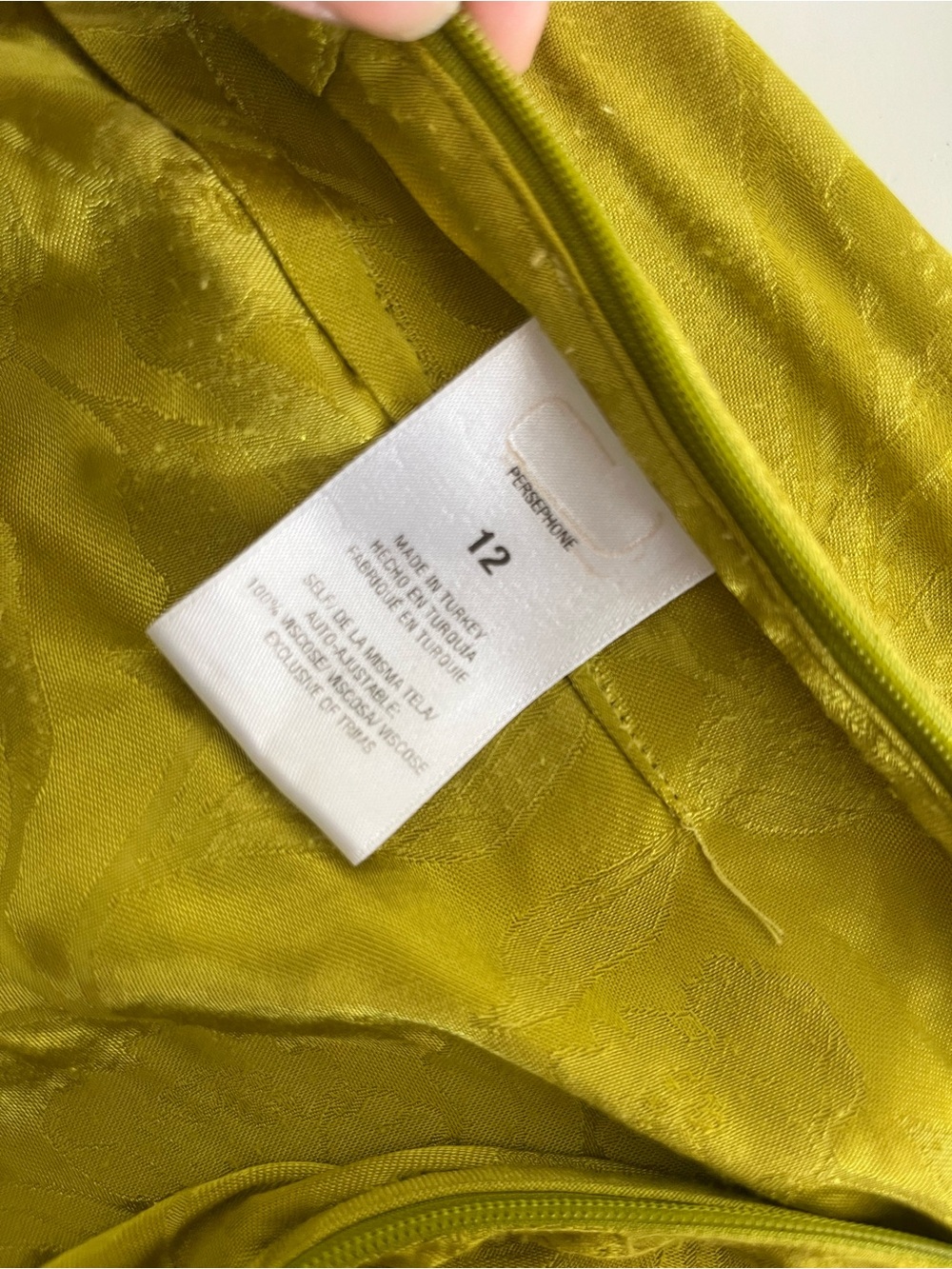 Favorite Daughter Satin Jacquard Wide Leg Friday Wide Leg Pant Lime 12 Persephon - Picture 16 of 17